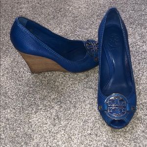 Tory Burch Cobalt Blue Wedge